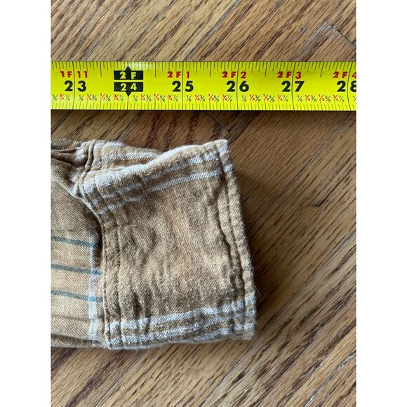 Deus Ex Machina Brown 100% Cotton Plaid Flannel Button Up Shirt Top Mens Size M - Picture 12 of 12